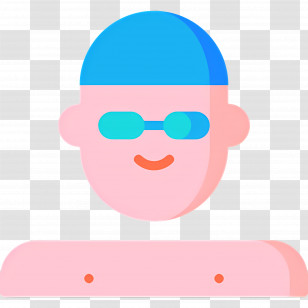 Swimmer - Swimmer With Cap And Goggles Transparent PNG