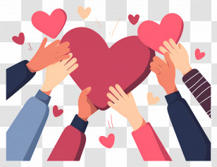 World Kindness Day - Hands Holding Red Heart As A Symbol Of Love Transparent PNG
