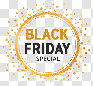 Black Friday Special - Black Friday Gold Badge Transparent PNG