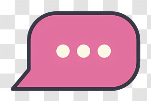 Web - Pink Speech Bubble Icon Transparent PNG