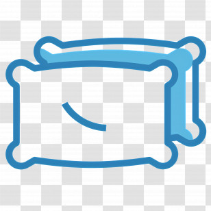 Sleeping Pillow - Blue Pillows Transparent PNG