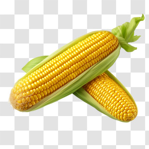 Corn - Fresh Corn Cobs With Husk Transparent PNG