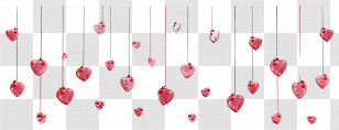 Love Background - Hanging Hearts Decoration Transparent PNG
