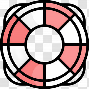 Lifebuoy - Pink And White Lifebuoy For Safety Transparent PNG