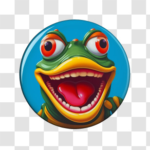 Frog - Bright Green Cartoon Frog Transparent PNG