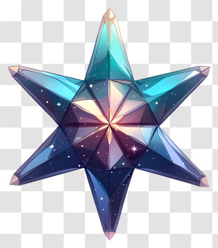 Beautiful Star - 3D Galaxy Star Illustration Transparent PNG