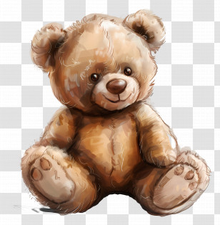 Teddy Bear - Adorable Teddy Bear Illustration Transparent PNG
