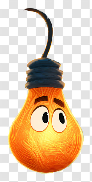 Cartoon Light Bulb - Glowing Cartoon Light Bulb Transparent PNG