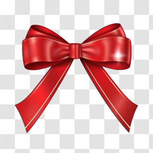 Ribbon - Red Bow Decoration For Festive Occasions Transparent PNG