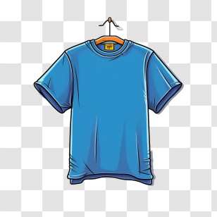 T Shirt
 - Blue T-Shirt On Hanger Transparent PNG