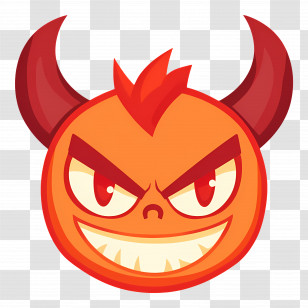 Emoji Devil - Cute Devil Face Emoji Icon For Digital Use Transparent PNG