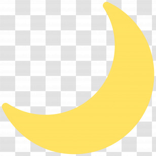 Crescent Moon Emoji - Yellow Crescent Moon Transparent PNG