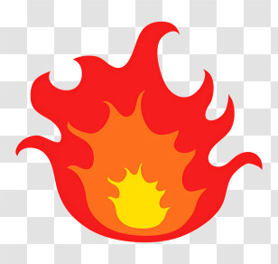 Icon - Fiery Flame Icon With Red And Yellow Hues Transparent PNG