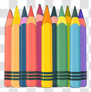 Crayons - Colorful Crayons Illustration For Arts And Crafts Transparent PNG