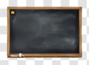 Chalkboard - Black Chalkboard With Wooden Frame Transparent PNG