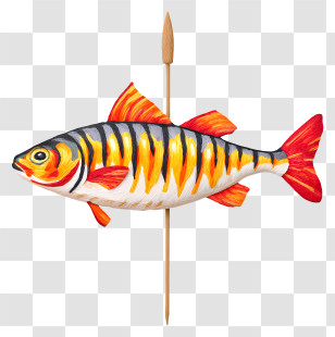 Grilled Fish On Skewer - Grilled Fish On A Skewer Transparent PNG