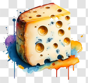 Cartoon - Cheese With Holes Transparent PNG