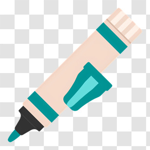 Green Pen - Blue And Beige Marker Transparent PNG