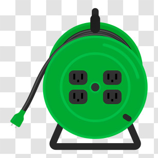 Icon - Green Extension Cord Reel Transparent PNG