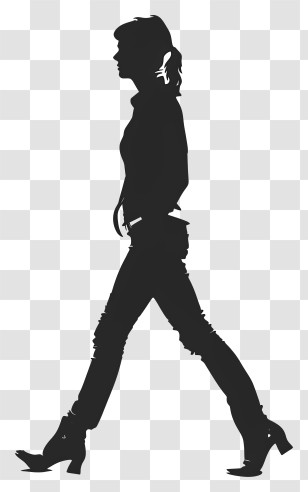 Taylor Swift Silhouette - Silhouette Of A Walking Woman Transparent PNG