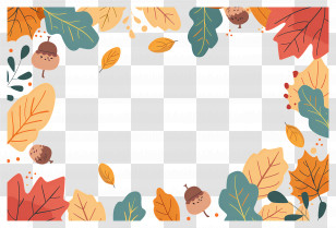 Autumn Background - Autumn Leaves Border Design Transparent PNG