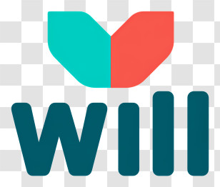 Will Logo - Will Teal-Red Modern Logo Transparent PNG