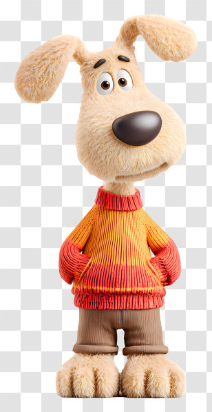 Dog Mascot - Cartoon Dog In Sweater Transparent PNG