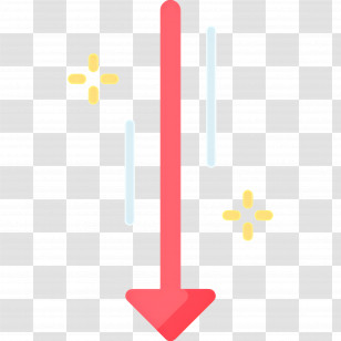 Down Arrow - Red Down Arrow Symbol Transparent PNG