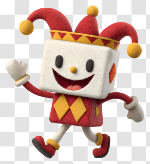 Jack In The Box Mascot - Playful Jester Cartoon Character Transparent PNG