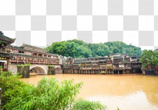 Landscape Theatrical Scenery Building - Bank - Town Transparent PNG