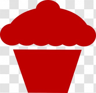 Cupcake Muffin Birthday Cake Clip Art - Red - Border Transparent PNG