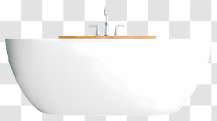 Bathroom - Minimalist White Bathtub Transparent PNG