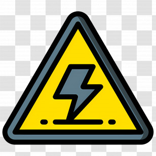 Electrical Warning - Electricity Hazard Warning Sign Icon Transparent PNG