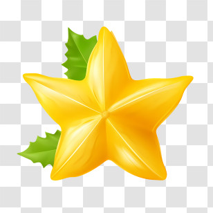 Starfruit - Yellow Star Fruit Illustration Transparent PNG