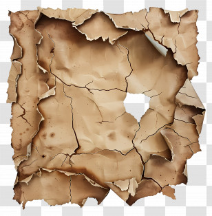 Brown Torn Paper - Vintage Torn Brown Paper Texture Transparent PNG