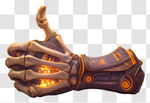 Skeleton Hand - Epic Skeleton Gauntlet Thumbs Up Transparent PNG