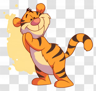 Tigger - Cartoon Tiger Illustration Transparent PNG