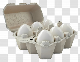 Egg Carton - Carton Of Fresh White Eggs Transparent PNG