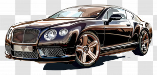 Luxury Car - Black Luxury Car Illustration Transparent PNG