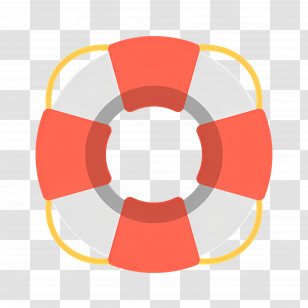 Lifebuoy - Lifebuoy Illustration With Red And White Color Transparent PNG