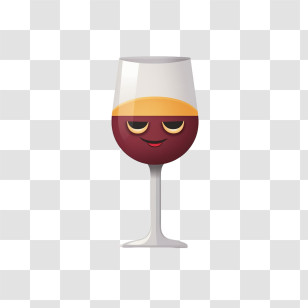 Wine - Wine Glass With Smiling Face Transparent PNG