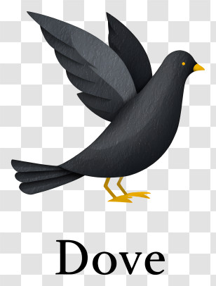 Dove Logo - Minimal Black Dove Logo Transparent PNG