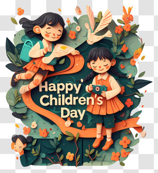 Childrens Day - Happy Children's Day Kids Illustration Transparent PNG