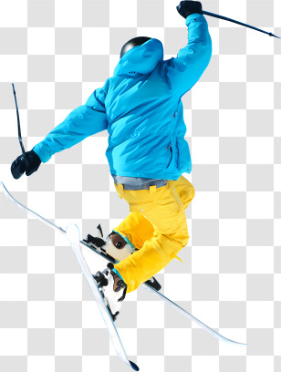Sports - Ski Jumping Athlete In Bright Outfit Transparent PNG
