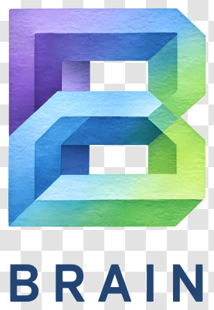 Brain Logo - Brain Letter B Watercolor Logo Transparent PNG