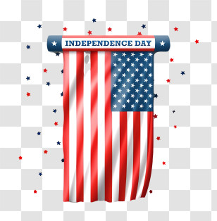 American Flag - Independence Day Flag With Stars And Stripes Transparent PNG