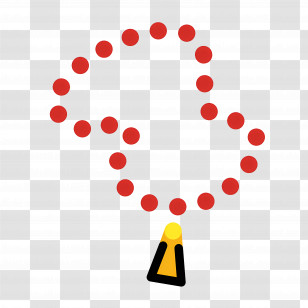 Prayer Beads Emoji - Simple Rosary Beads Illustration Transparent PNG