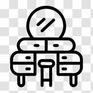 Bathroom Vanity - Dressing Table Icon For Furniture Concept Transparent PNG