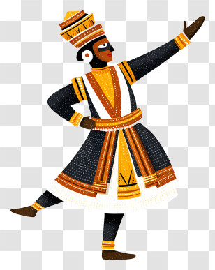 Kathakali Dancer - Traditional Dancer In Colorful Costume Transparent PNG