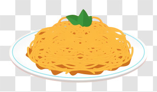 Thai Food - Plate Of Spaghetti With Basil Transparent PNG